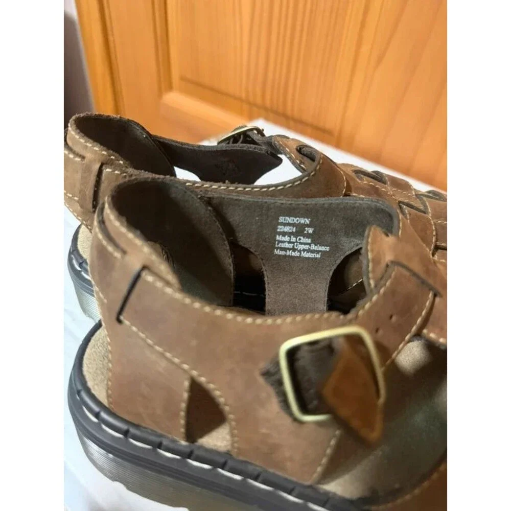 Y2K Jacks Kids Fisherman Brown Leather platform sandals